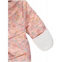 GX524: Girls Pink Floral Print Padded Snowsuit (0-18 Months)